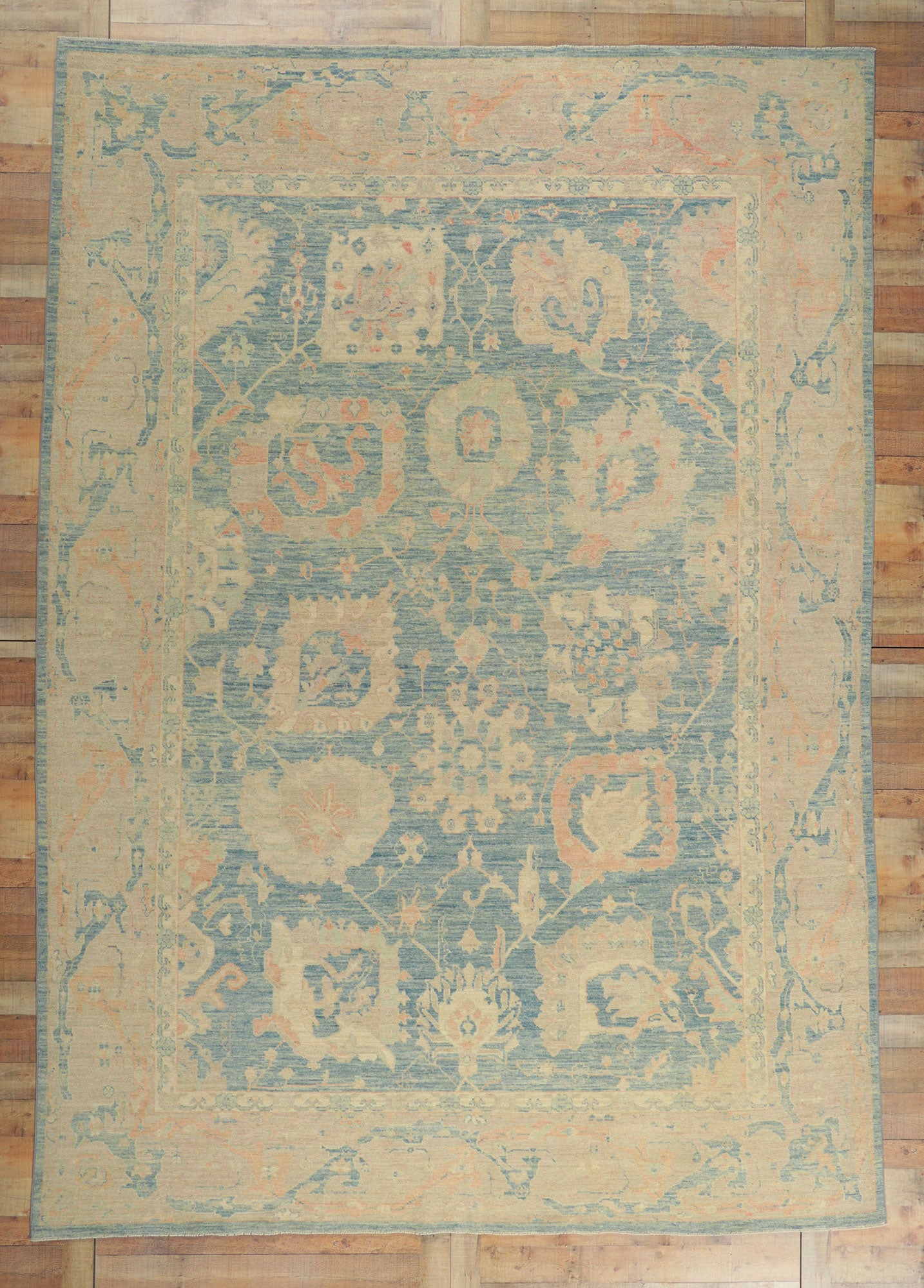 10 x 14 Vintage-Inspired Oushak Rug 80928