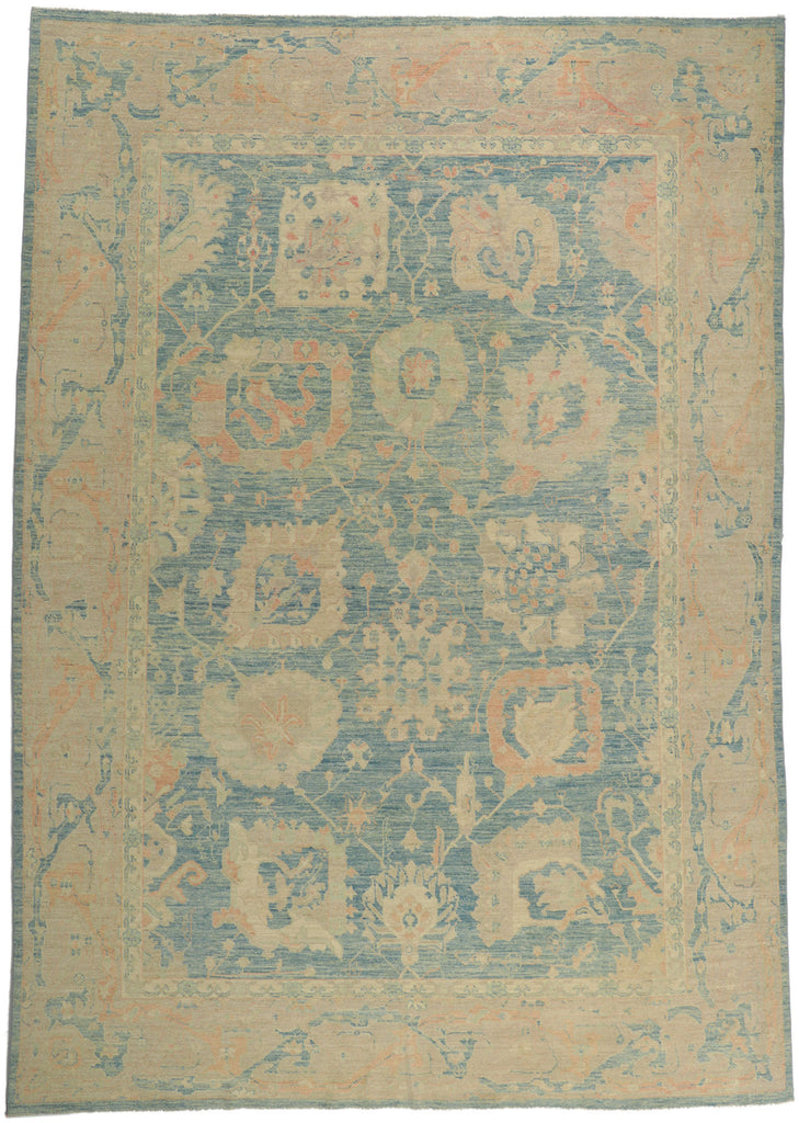 10 x 14 Vintage-Inspired Oushak Rug 80928