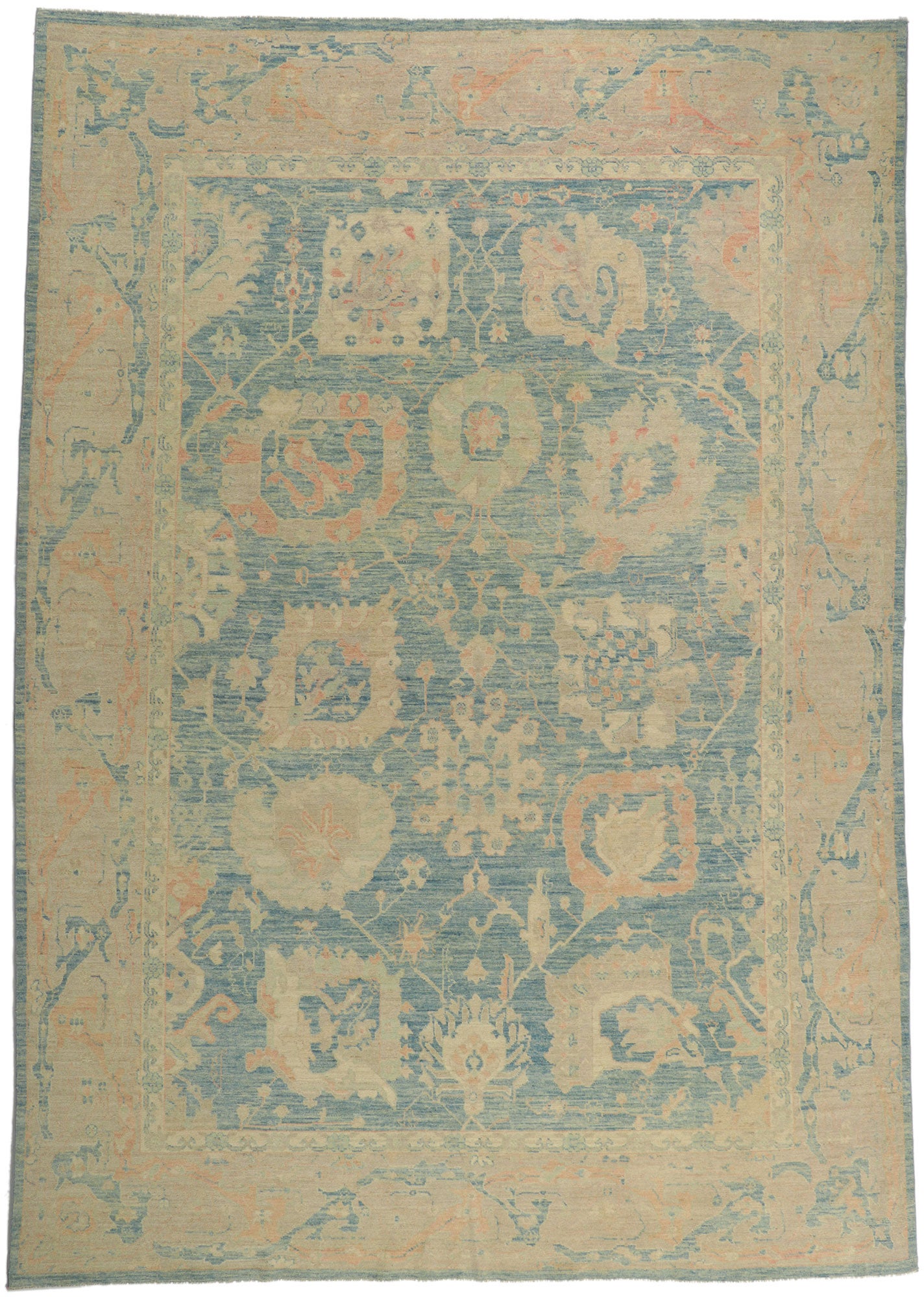 10 x 14 Vintage-Inspired Oushak Rug 80928