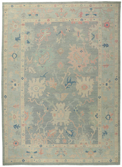 10 x 14 Vintage-Inspired Oushak Rug 80929