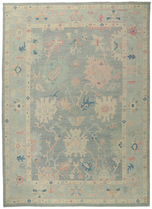 10 x 14 Vintage-Inspired Oushak Rug 80929