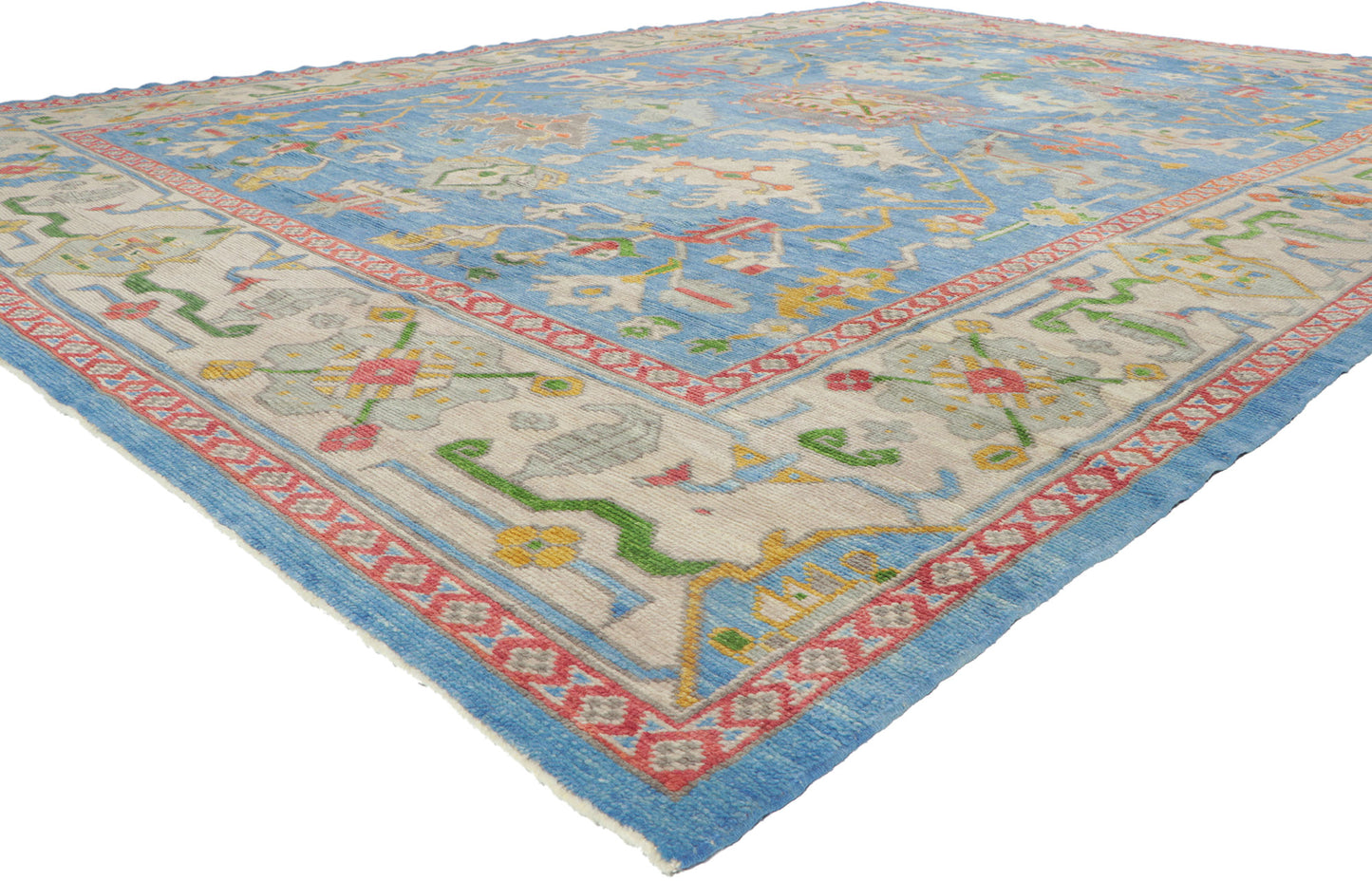 10 x 14 Contemporary Turkish Oushak Rug 52811