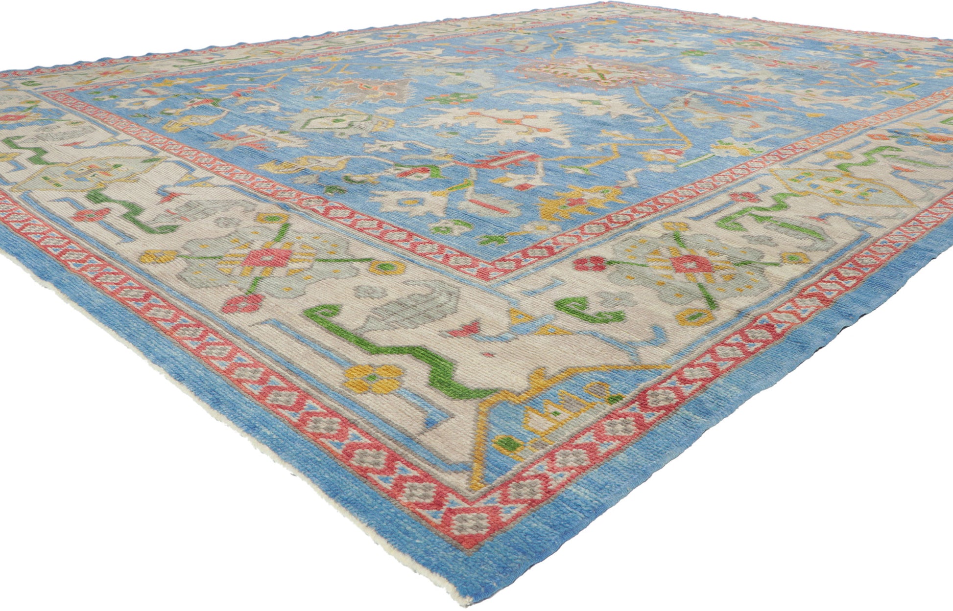 10 x 14 Contemporary Turkish Oushak Rug 52811