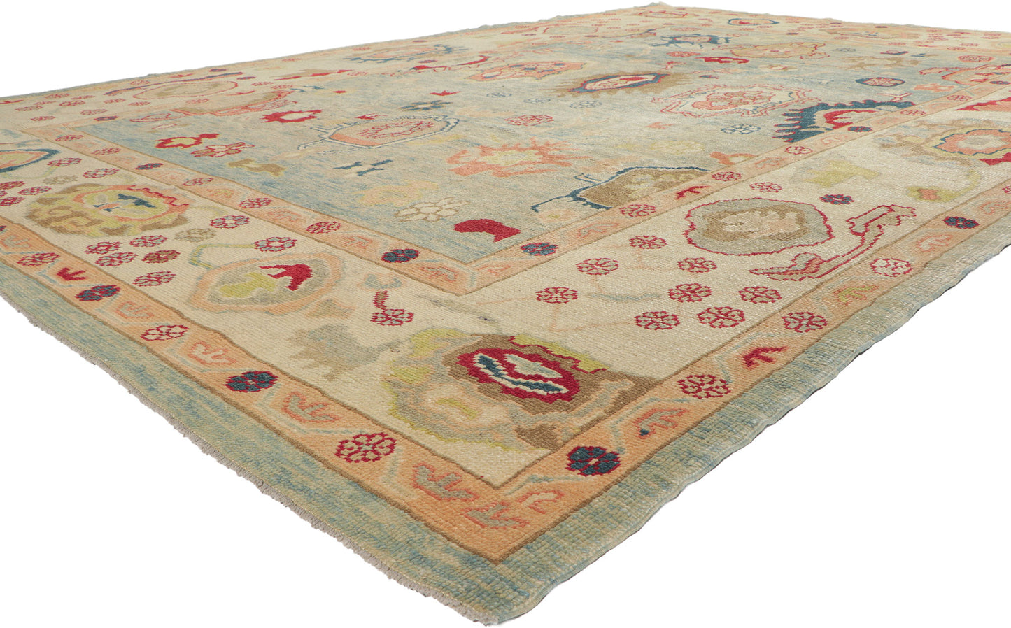 10 x 14 Colorful Turkish Oushak Rug 53813