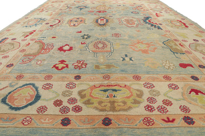 10 x 14 Colorful Turkish Oushak Rug 53813