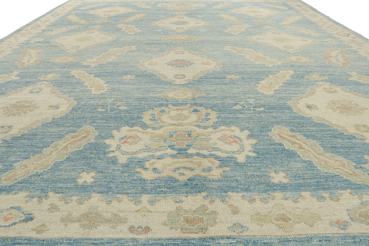 10 x 14 Blue Turkish Oushak Rug 53822