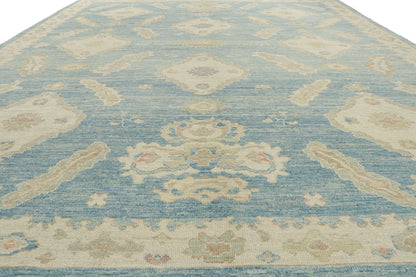 10 x 14 Blue Turkish Oushak Rug 53822