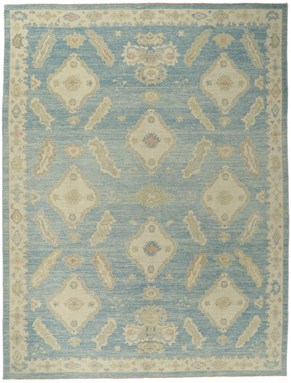 10 x 14 Blue Turkish Oushak Rug 53822