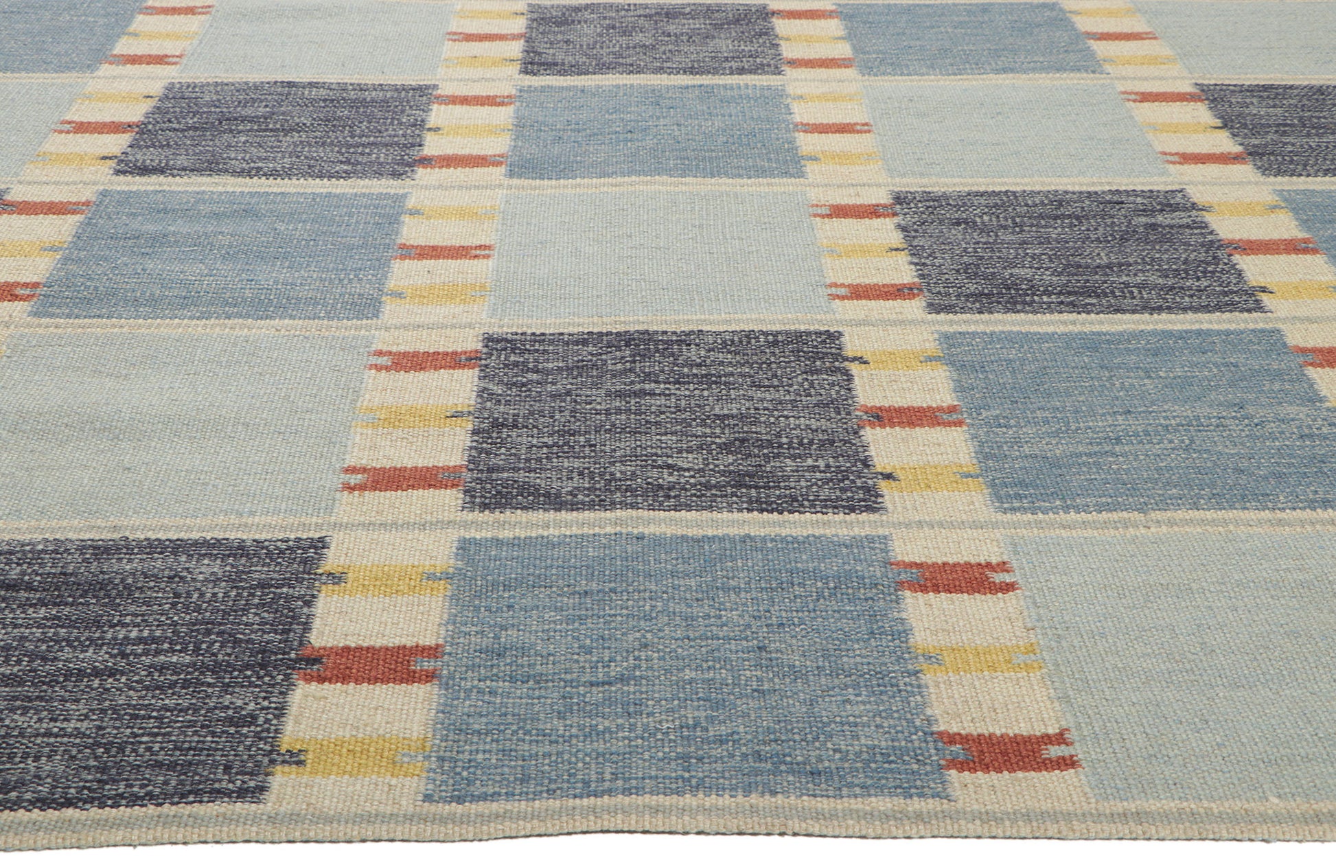 10 x 14 Scandinavian Modern Swedish Inspired Kilim Rug 30853