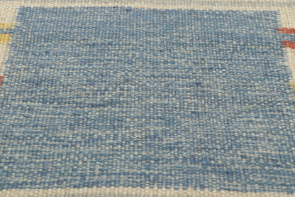 10 x 14 Scandinavian Modern Swedish Inspired Kilim Rug 30853