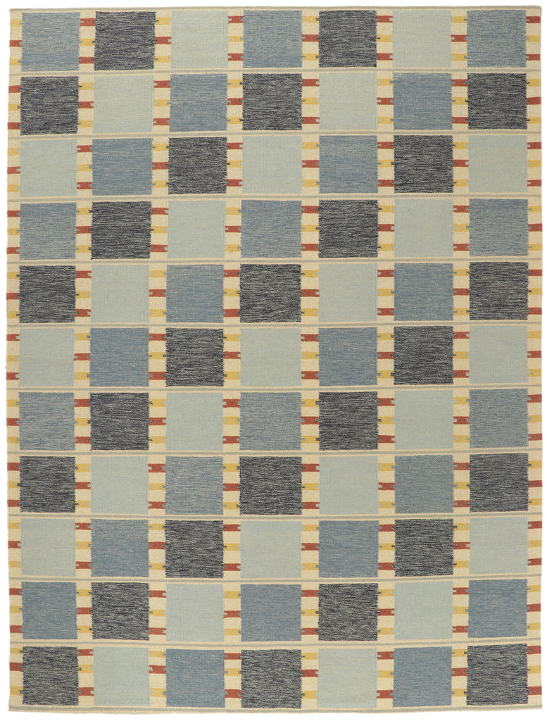 10 x 14 Scandinavian Modern Swedish Inspired Kilim Rug 30853