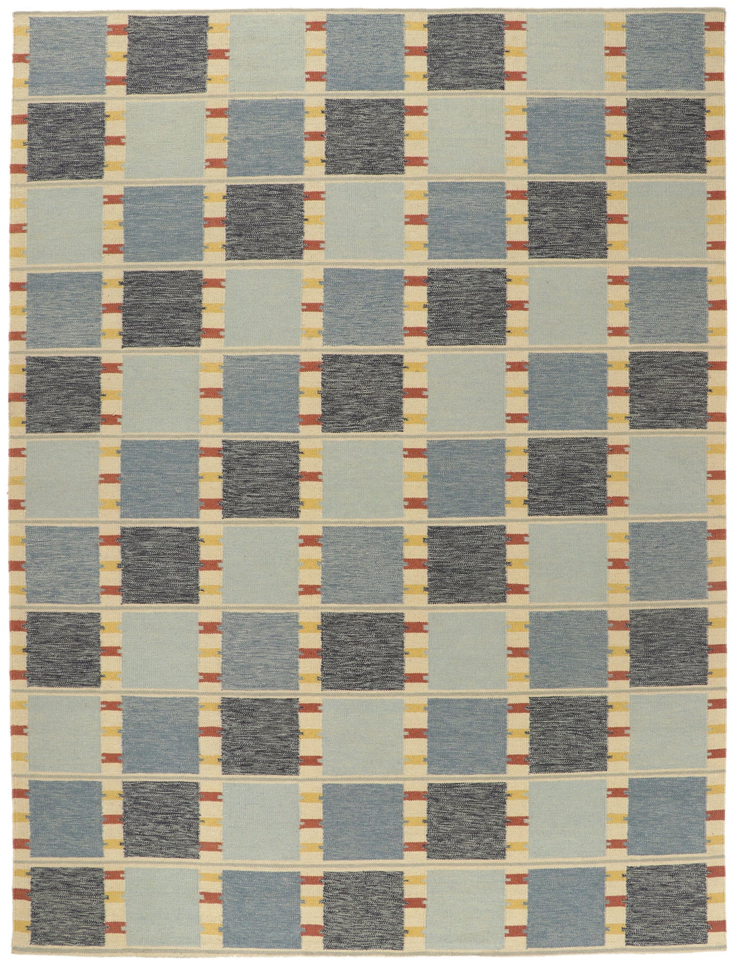 10 x 14 Scandinavian Modern Swedish Inspired Kilim Rug 30853