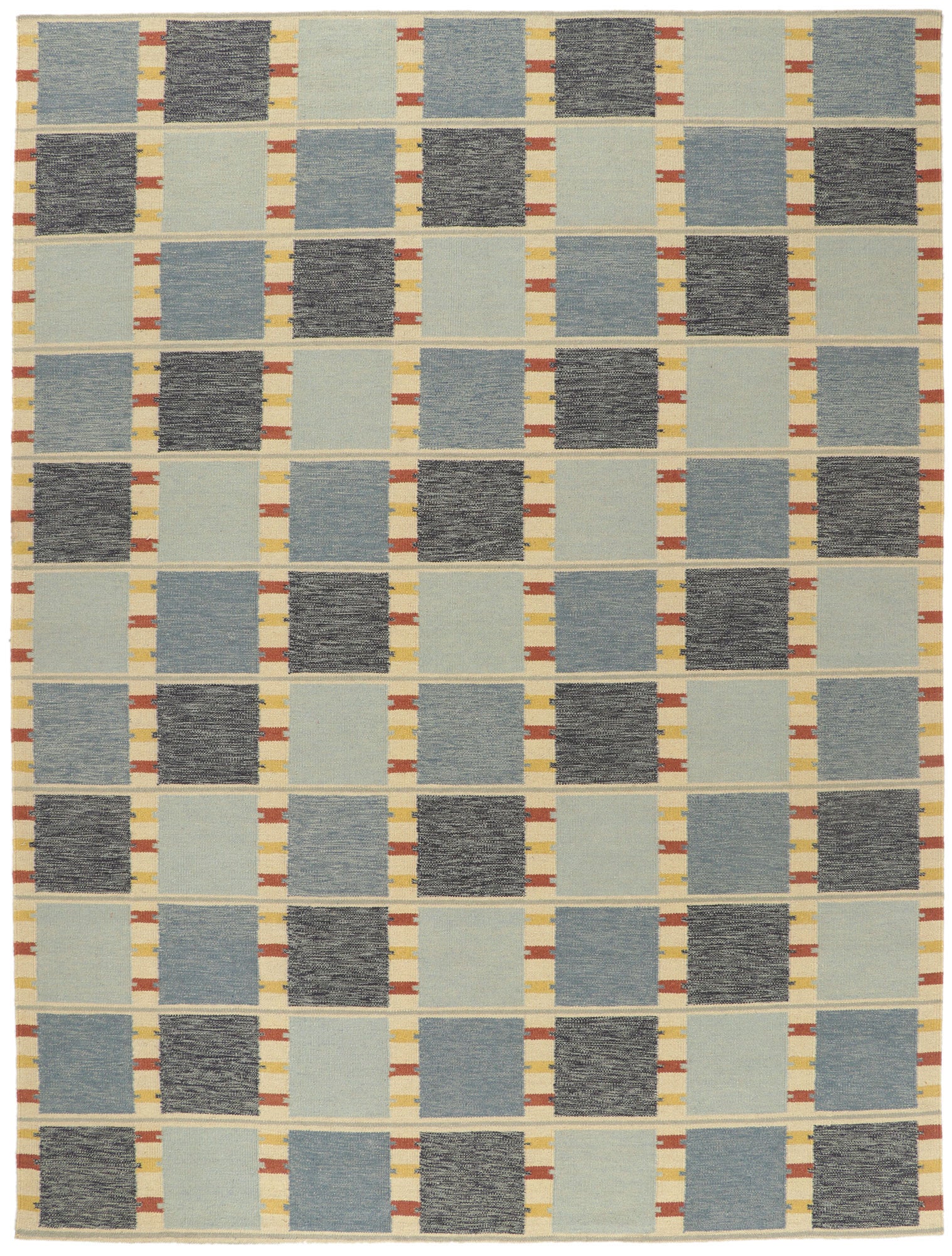 10 x 14 Scandinavian Modern Swedish Inspired Kilim Rug 30853