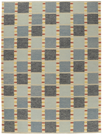 10 x 14 Scandinavian Modern Swedish Inspired Kilim Rug 30853