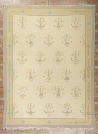 10 x 14 Vintage Floral Dhurrie Rug 78357