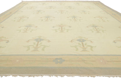 10 x 14 Vintage Floral Dhurrie Rug 78357