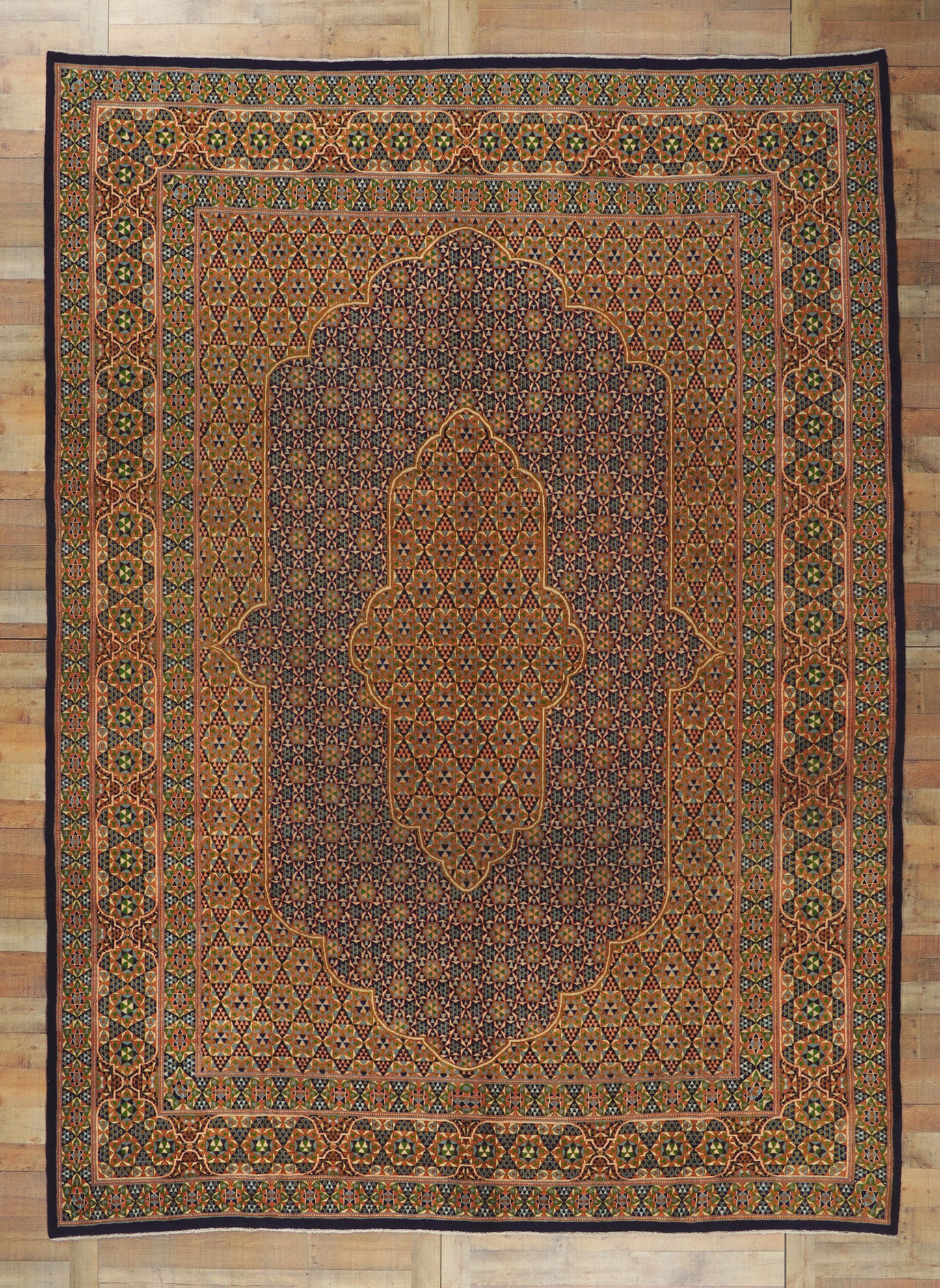 10 x 14 Vintage Persian Kerman Rug 61098