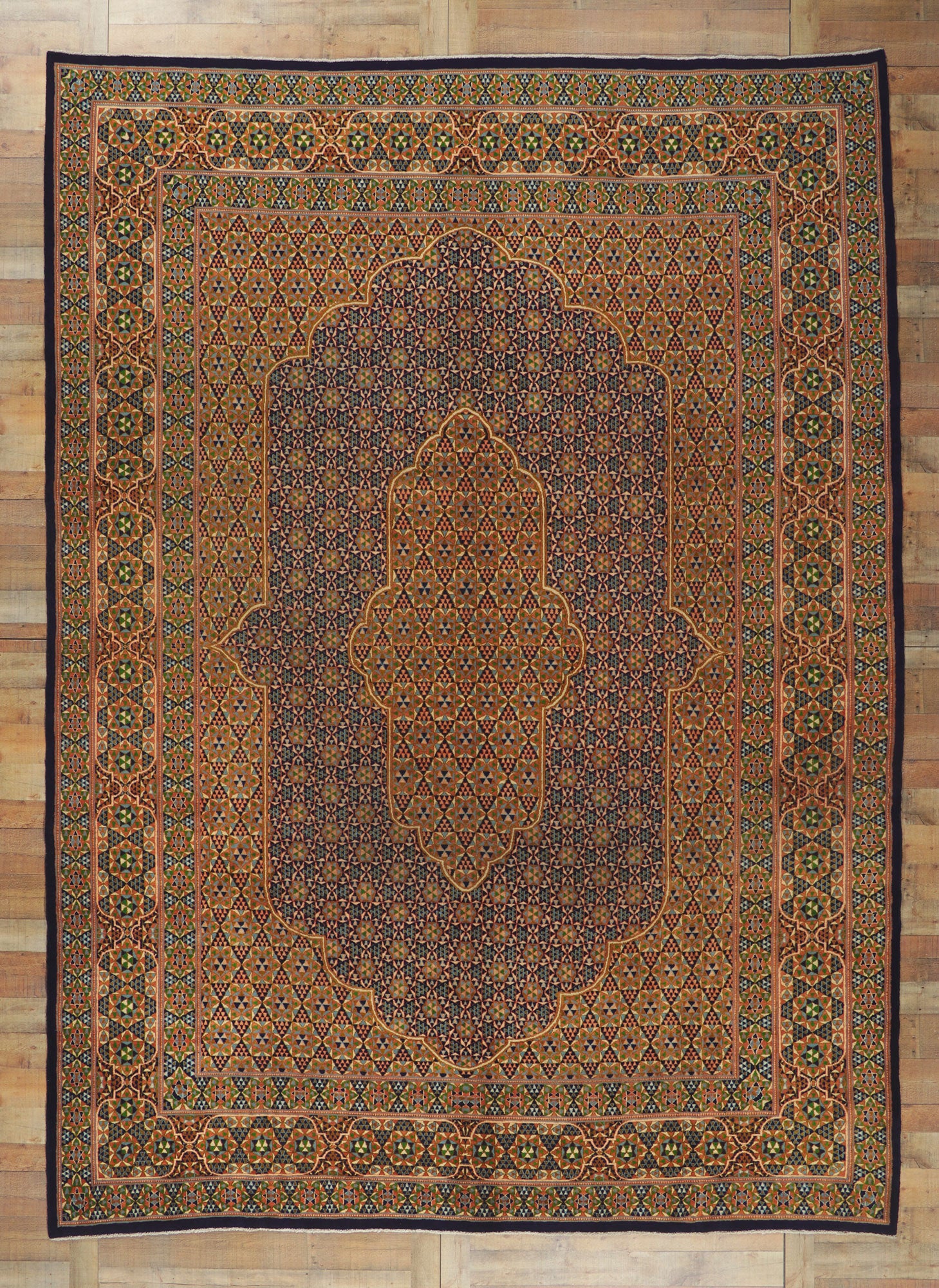 10 x 14 Vintage Persian Kerman Rug 61098