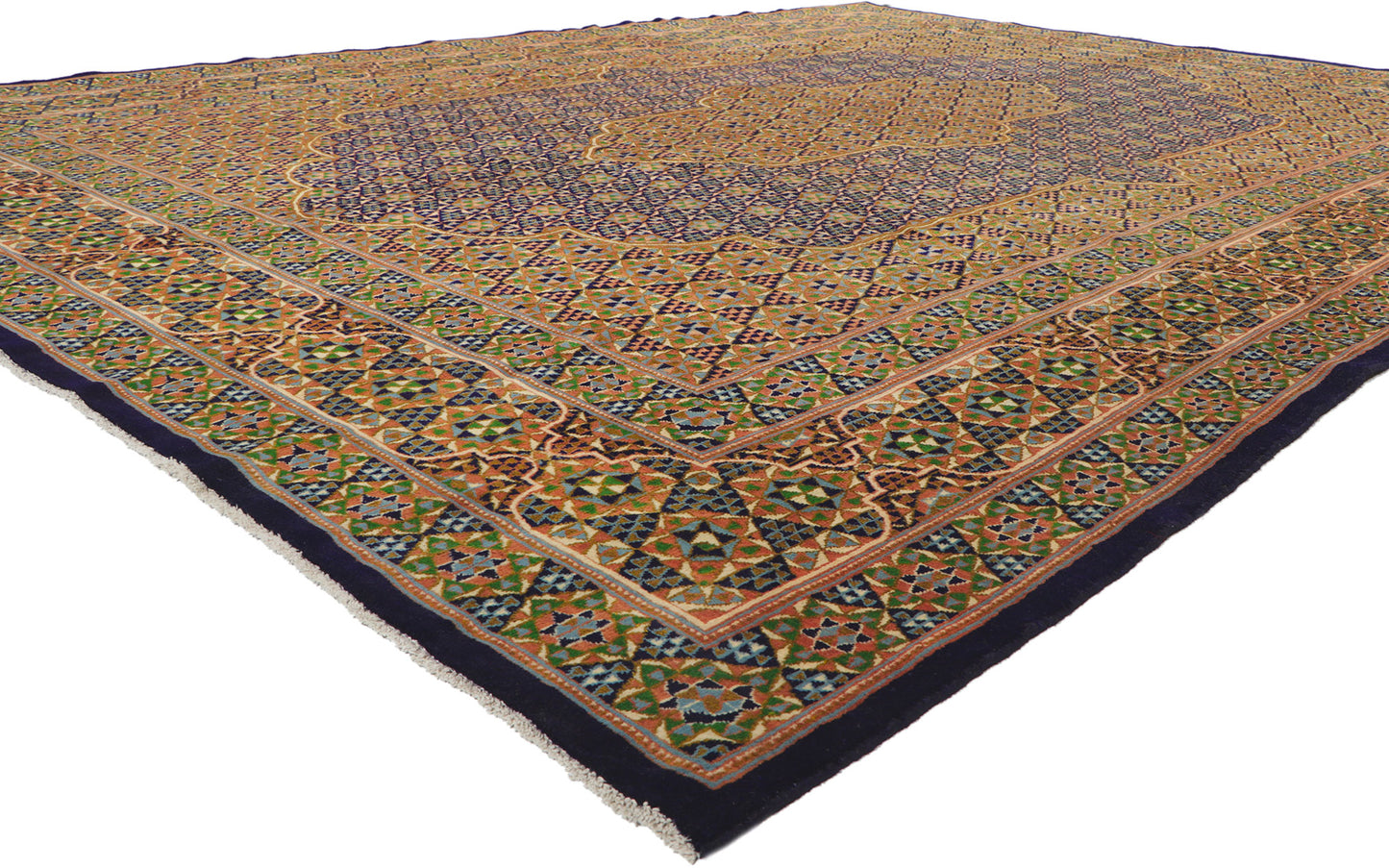 10 x 14 Vintage Persian Kerman Rug 61098