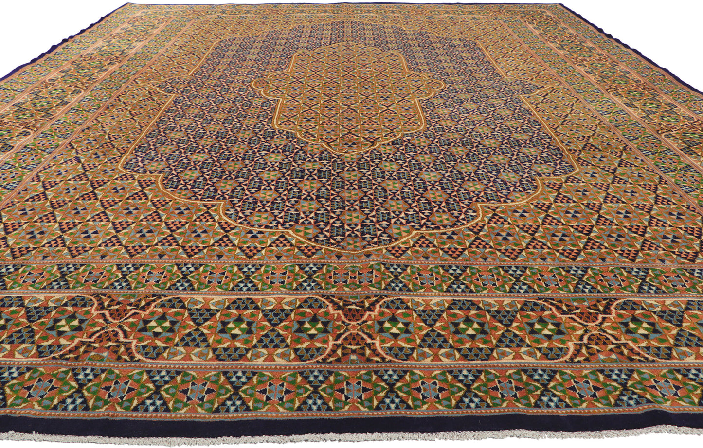 10 x 14 Vintage Persian Kerman Rug 61098
