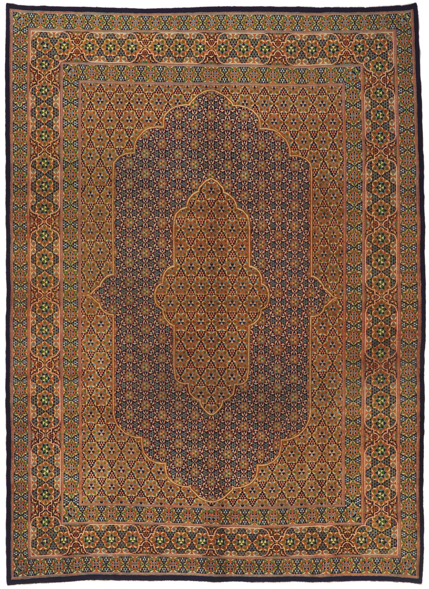 10 x 14 Vintage Persian Kerman Rug 61098