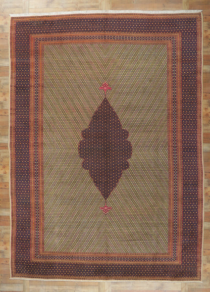 10 x 14 Vintage Persian Kerman Rug 61099
