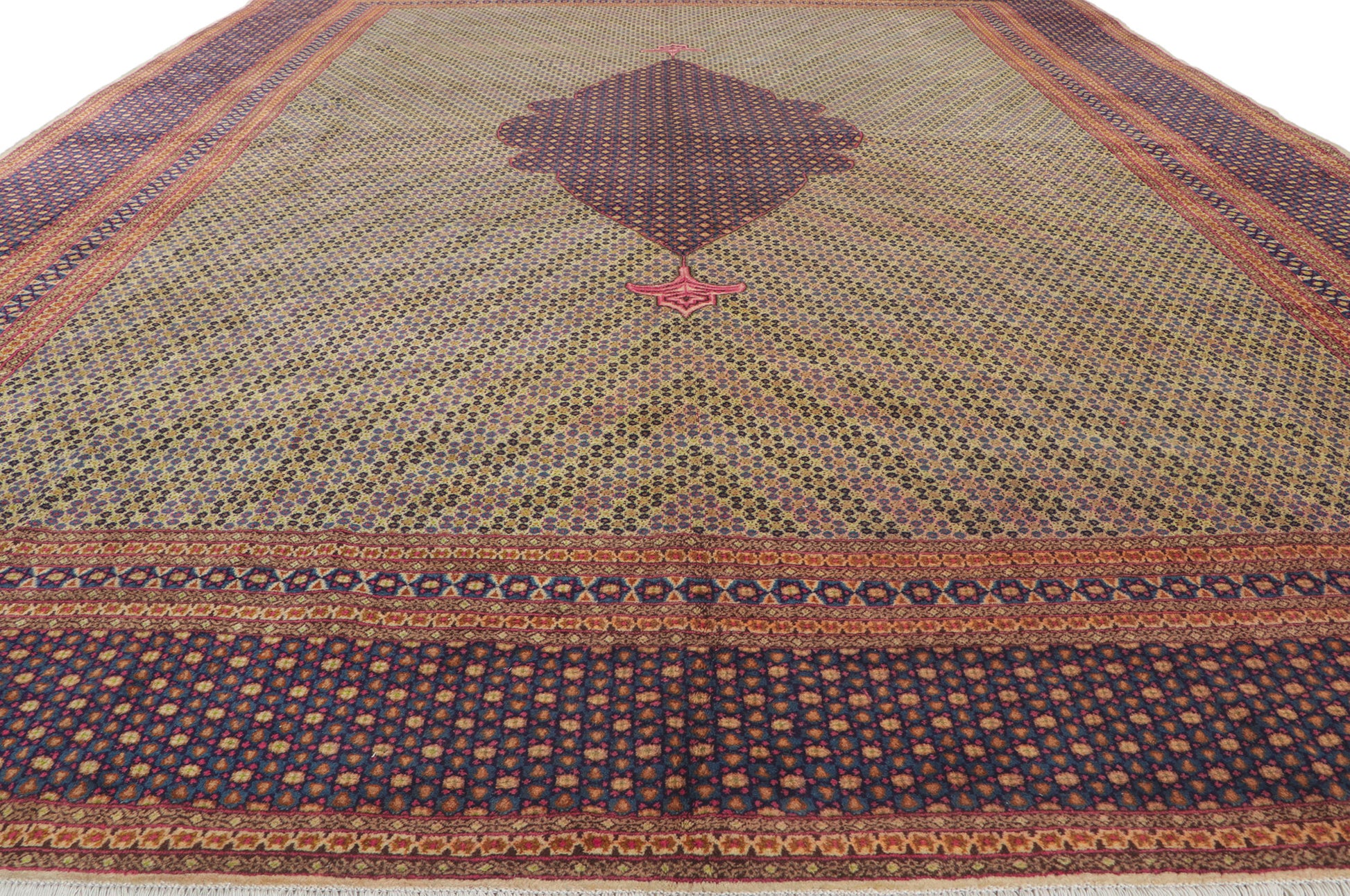 10 x 14 Vintage Persian Kerman Rug 61099