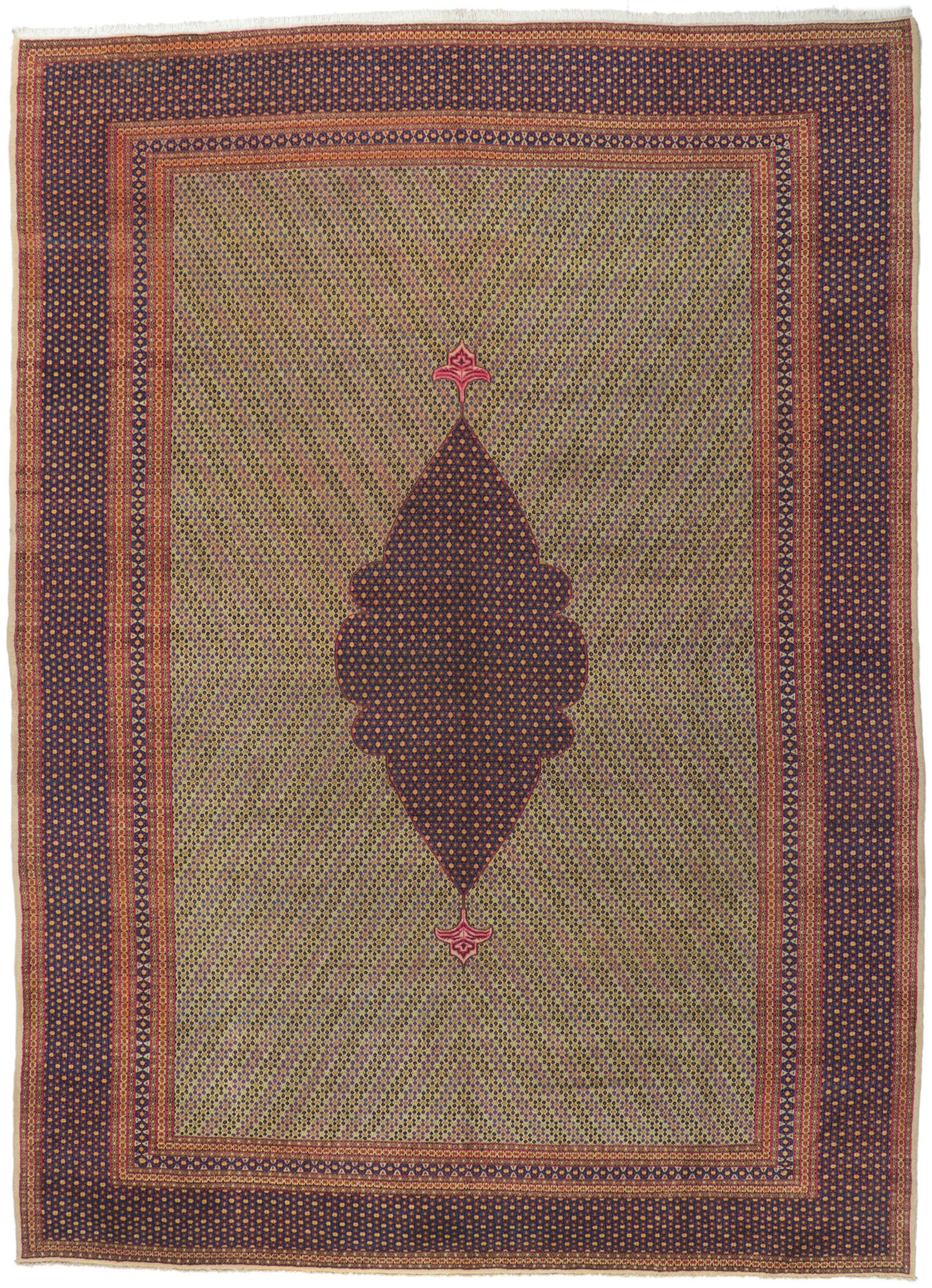 10 x 14 Vintage Persian Kerman Rug 61099