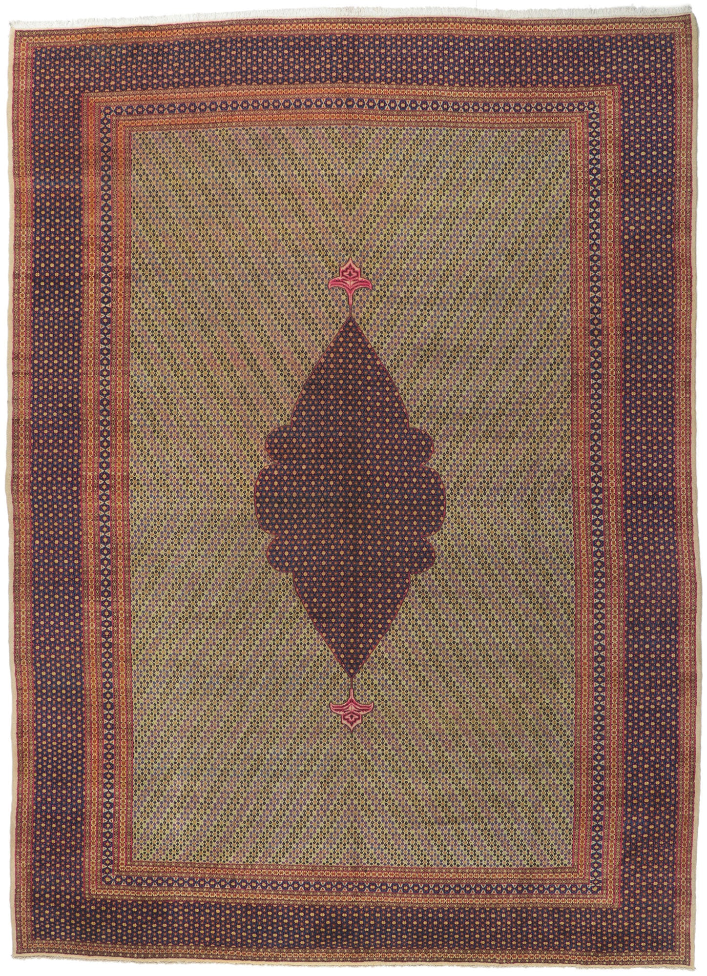 10 x 14 Vintage Persian Kerman Rug 61099