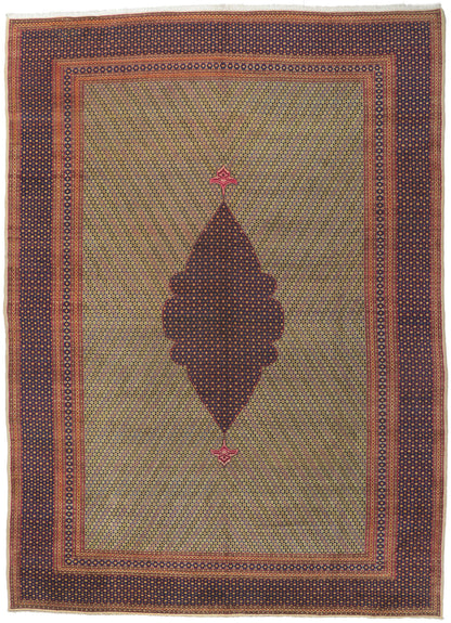 10 x 14 Vintage Persian Kerman Rug 61099