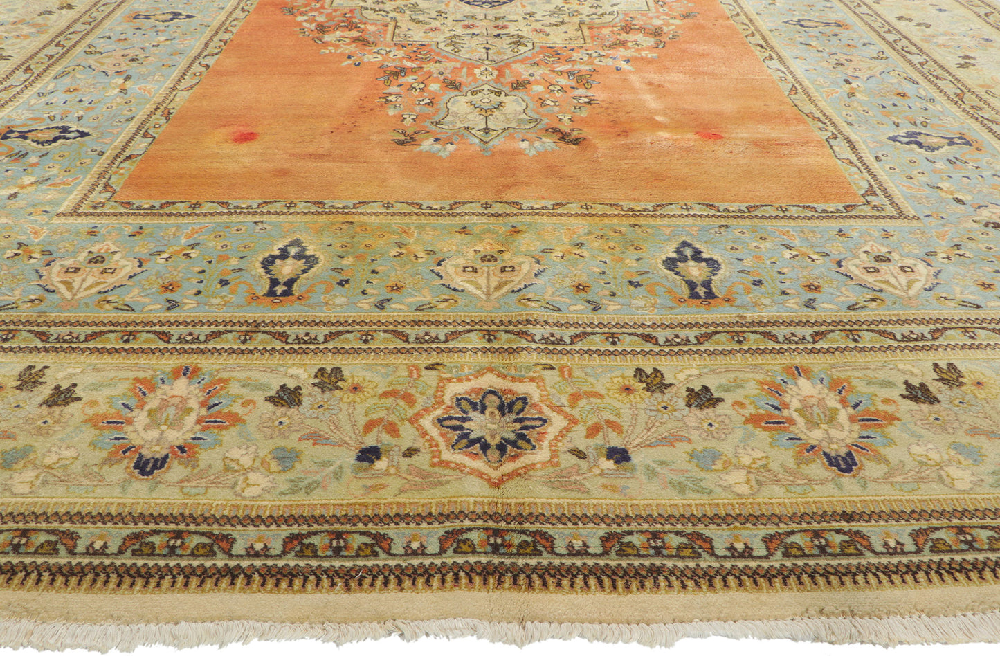 10 x 14 Vintage Persian Tabriz Rug 78224