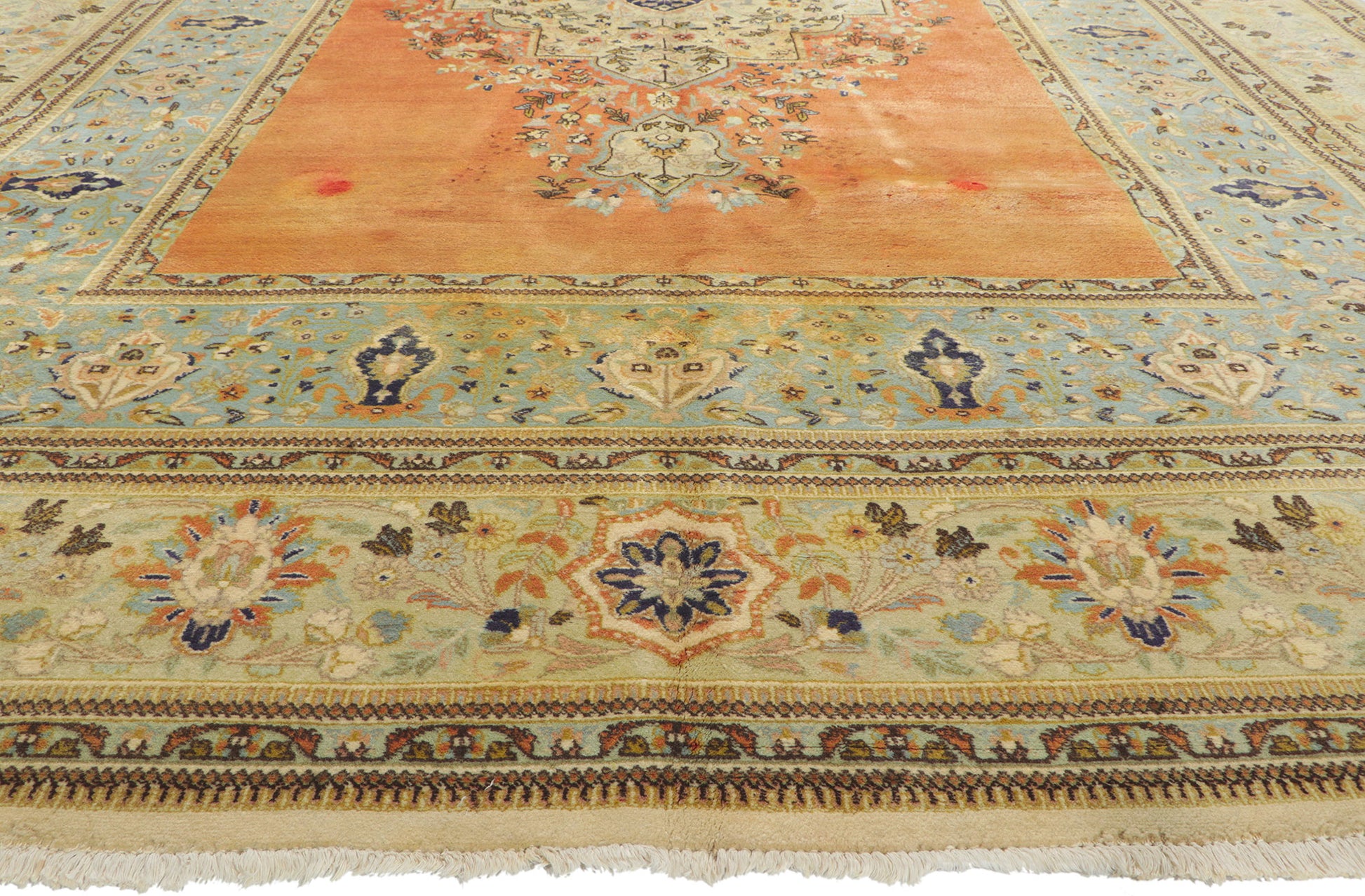 10 x 14 Vintage Persian Tabriz Rug 78224