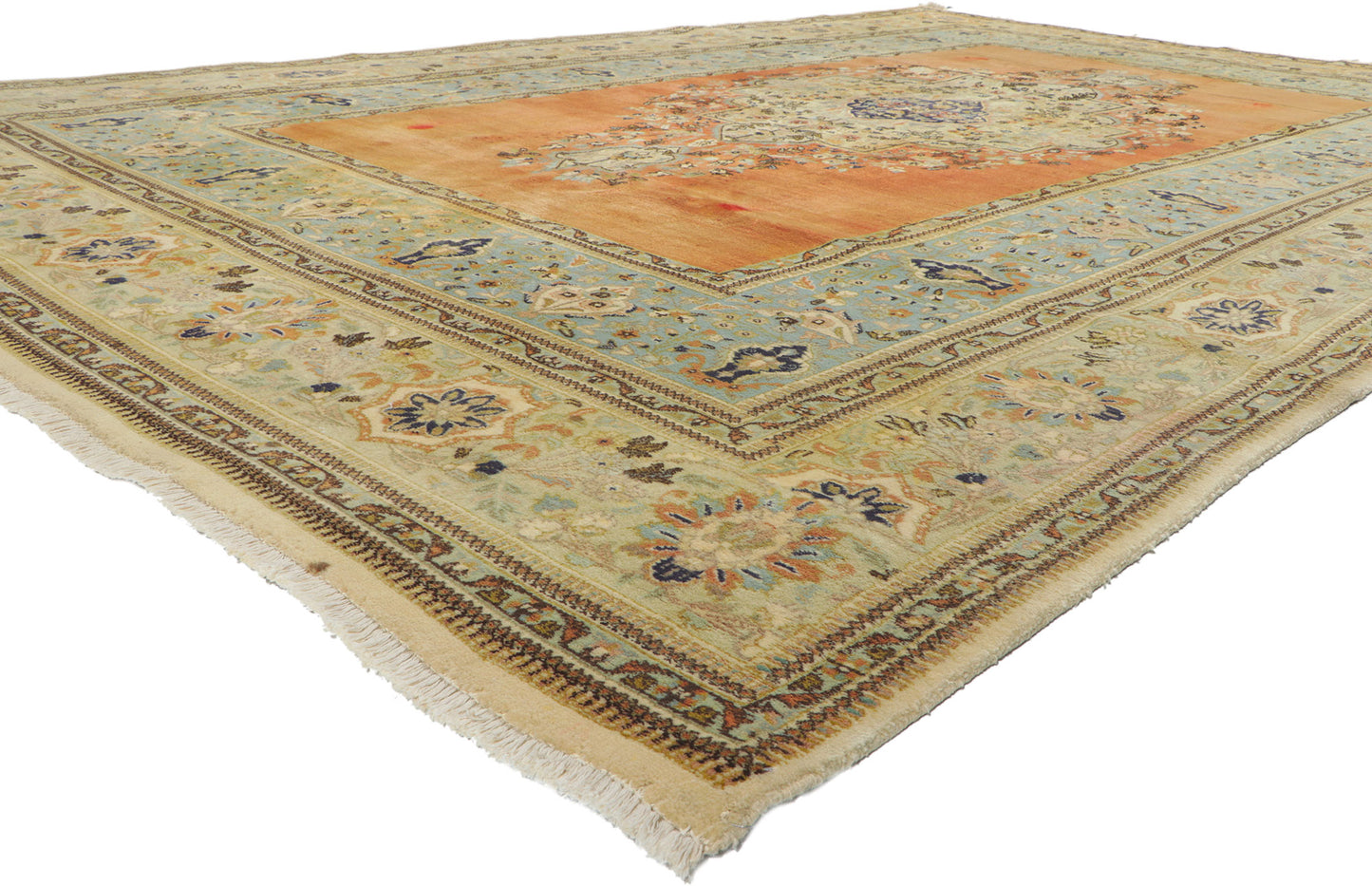 10 x 14 Vintage Persian Tabriz Rug 78224