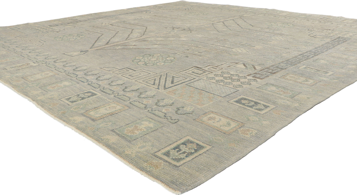 10 x 10 Modern Gray Turkish Oushak Rug 53800