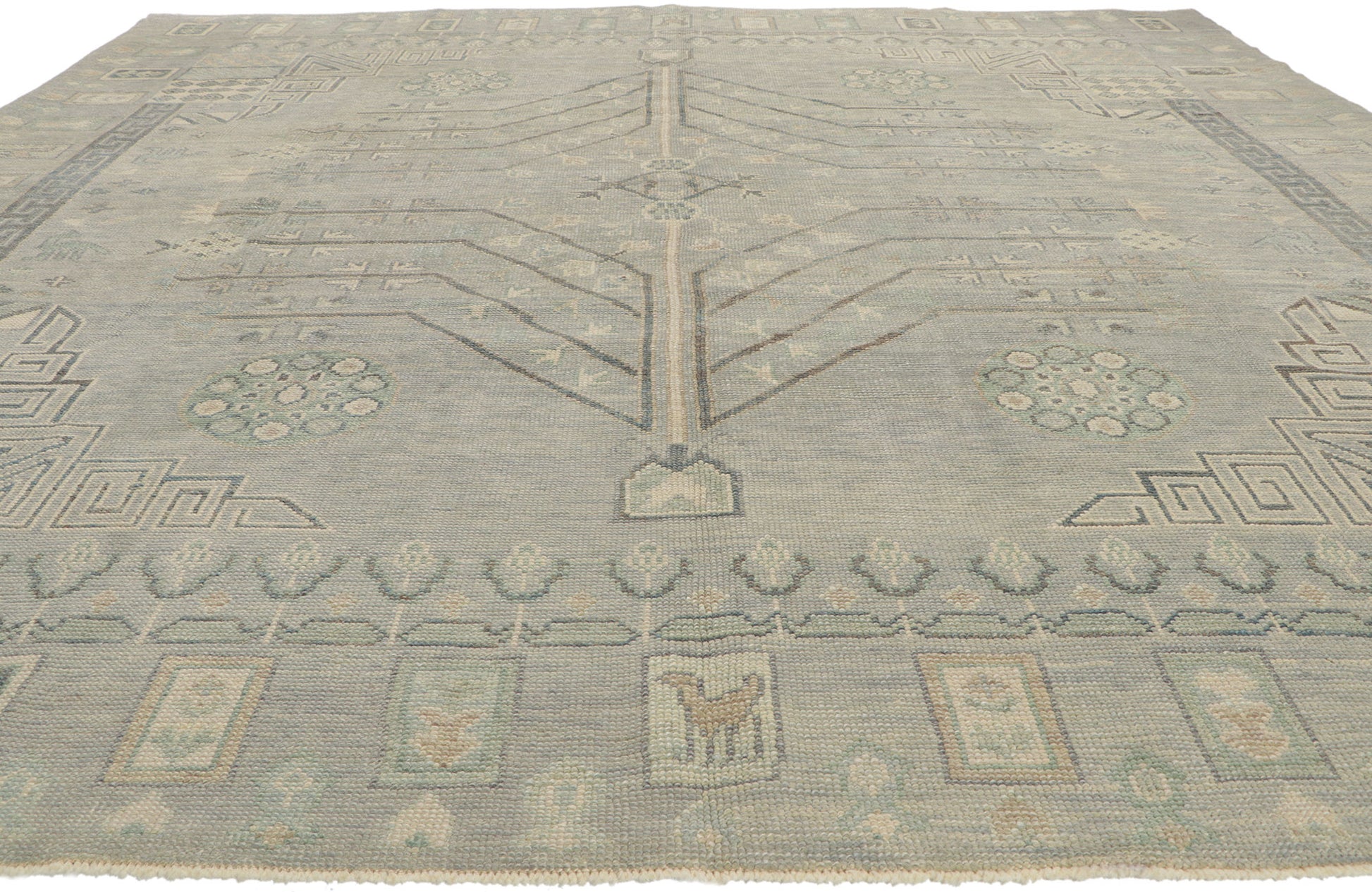 10 x 10 Modern Gray Turkish Oushak Rug 53800