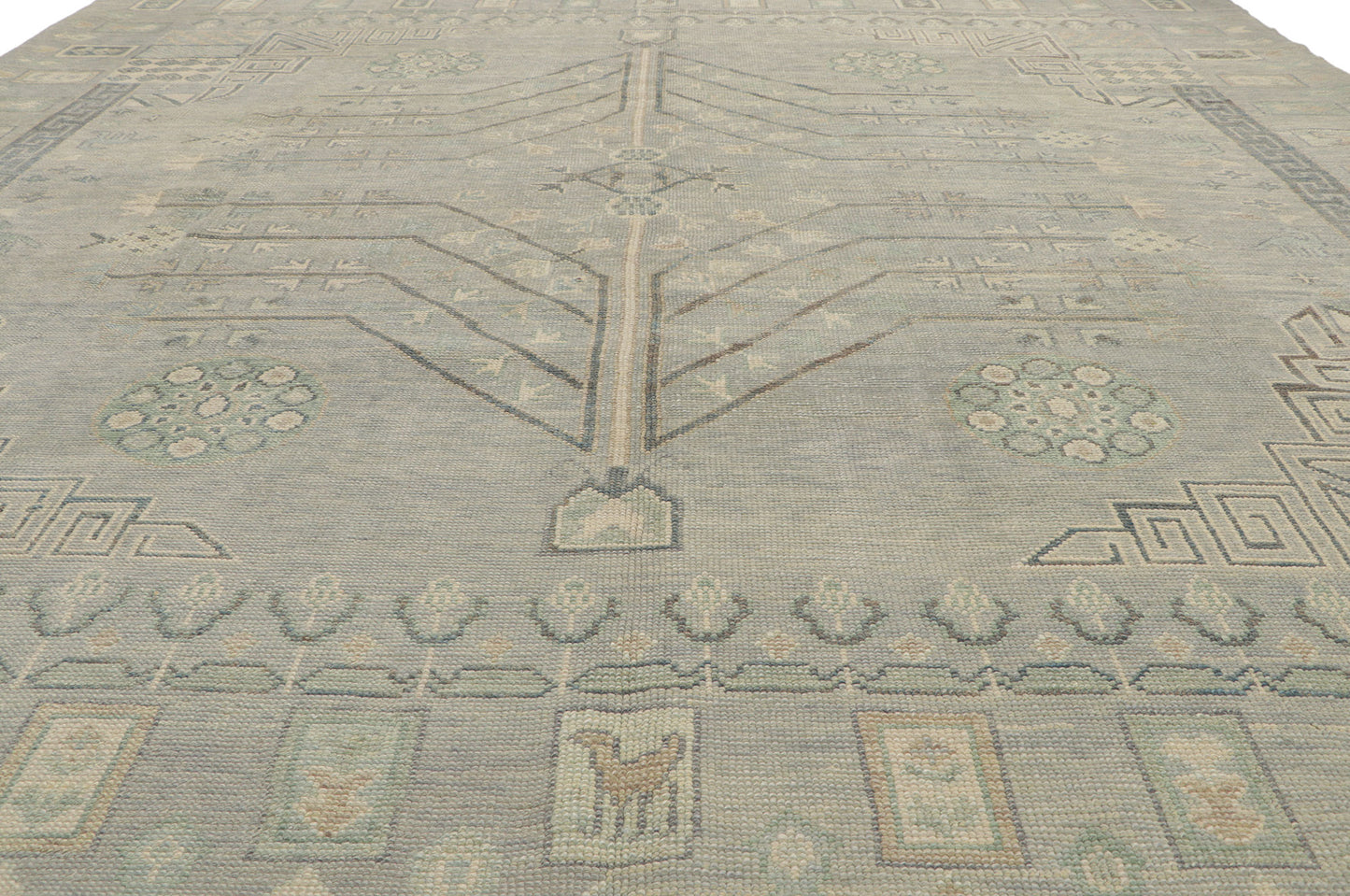 10 x 10 Modern Gray Turkish Oushak Rug 53800