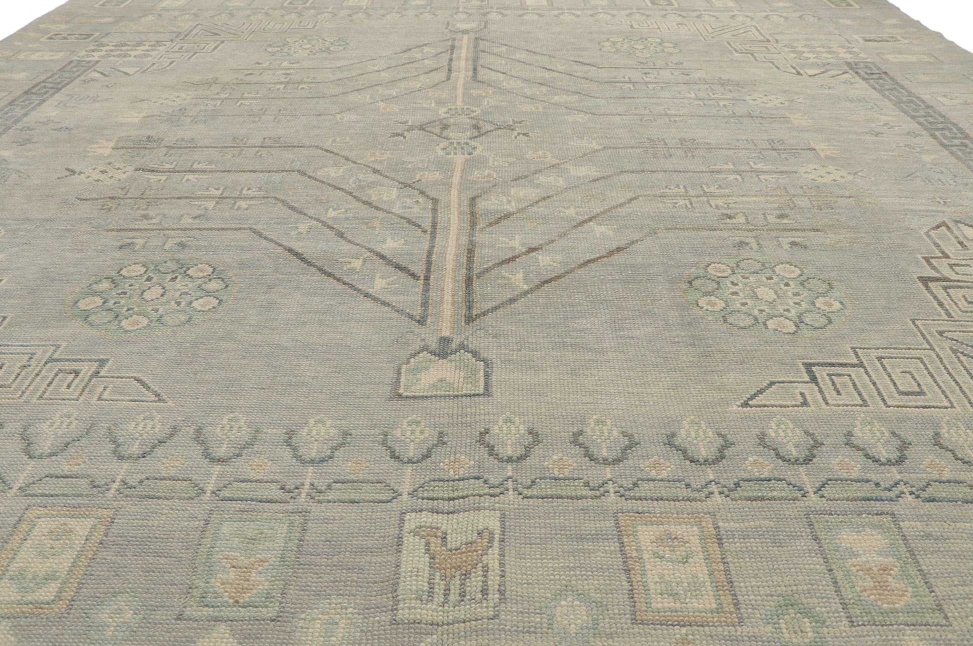 10 x 10 Modern Gray Turkish Oushak Rug 53800