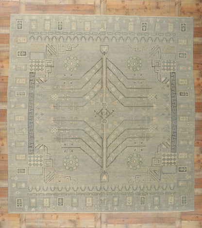10 x 10 Modern Gray Turkish Oushak Rug 53800