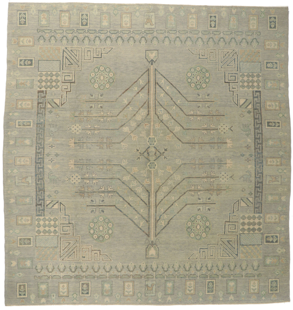 10 x 10 Modern Gray Turkish Oushak Rug 53800