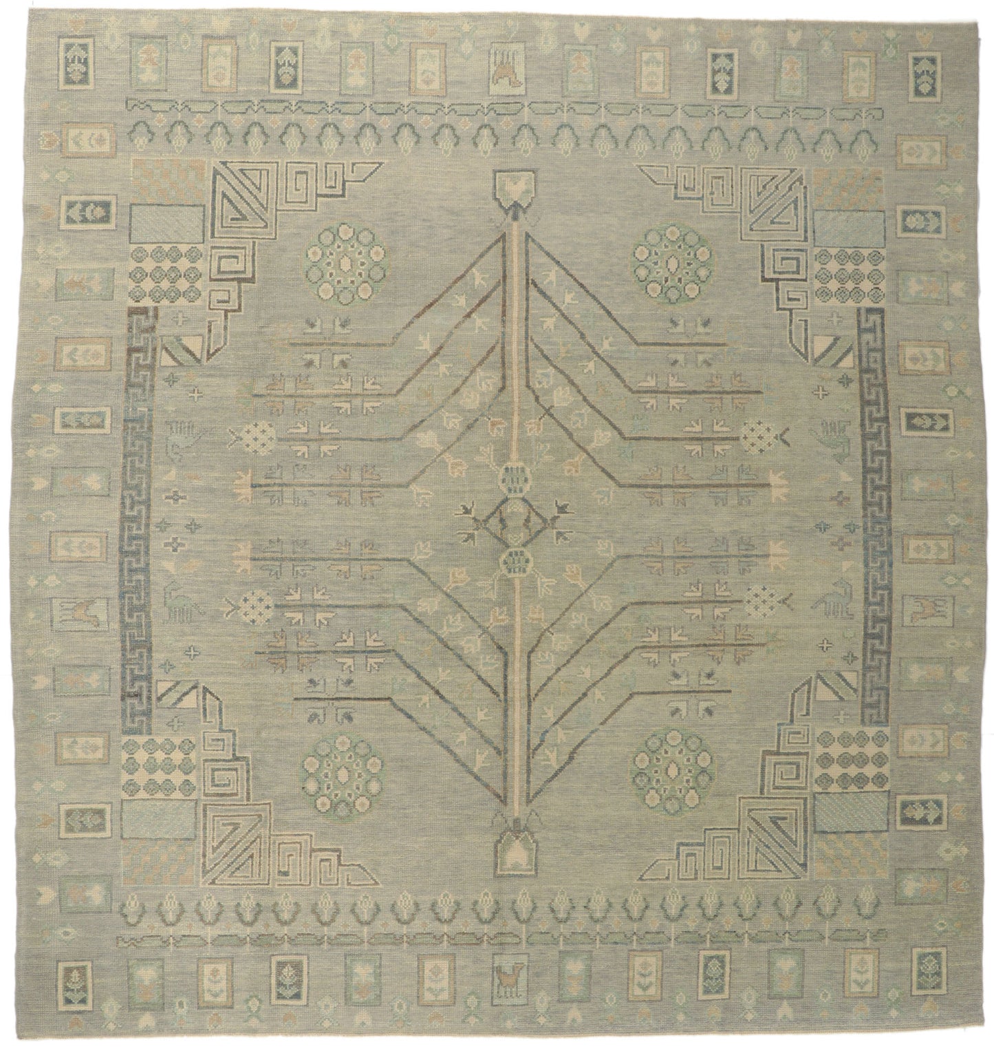 10 x 10 Modern Gray Turkish Oushak Rug 53800