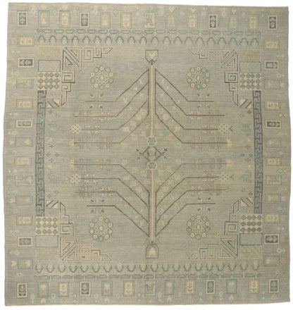 10 x 10 Modern Gray Turkish Oushak Rug 53800