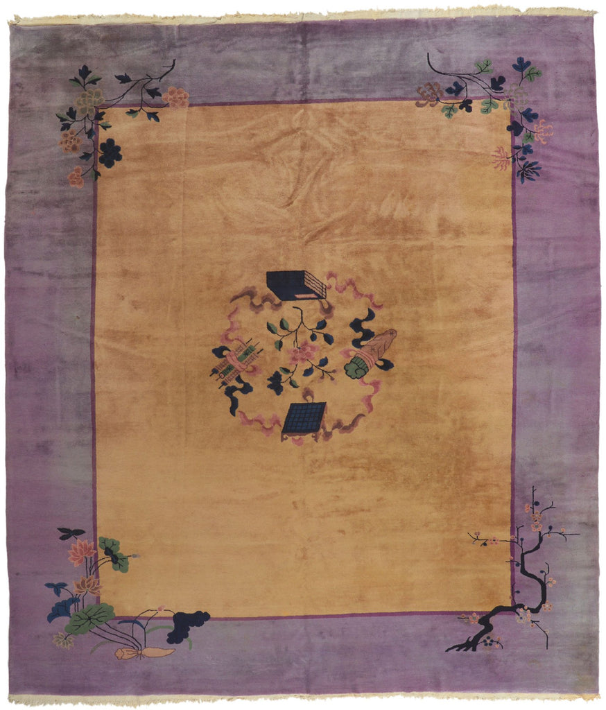 10 x 12 Antique Chinese Art Deco Rug 78185