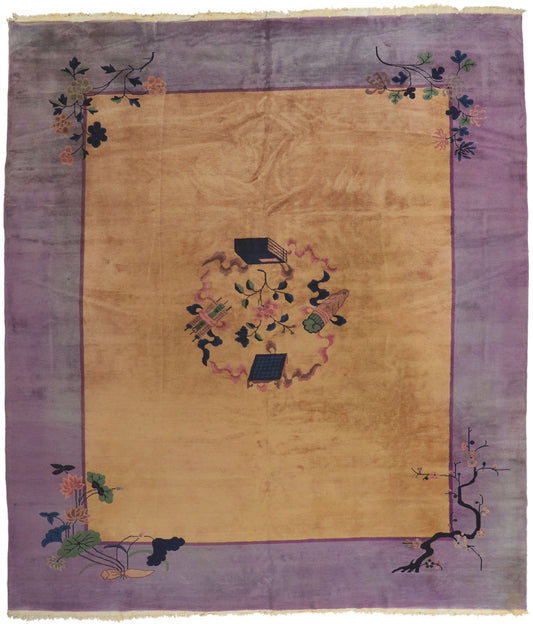 10 x 12 Antique Chinese Art Deco Rug 78185