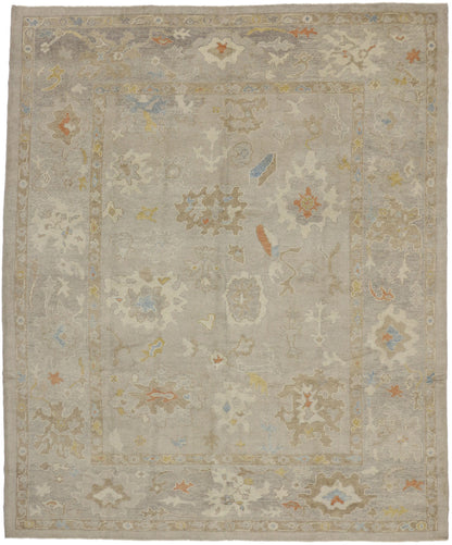 10 x 12 Earth-Tone Turkish Oushak Rug 52359