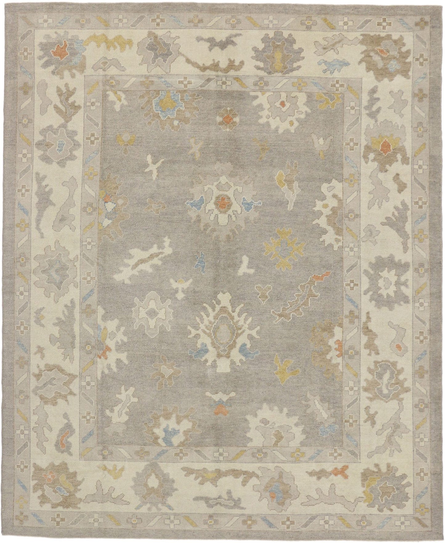 10 x 12 Earth-Tone Turkish Oushak Rug 52355