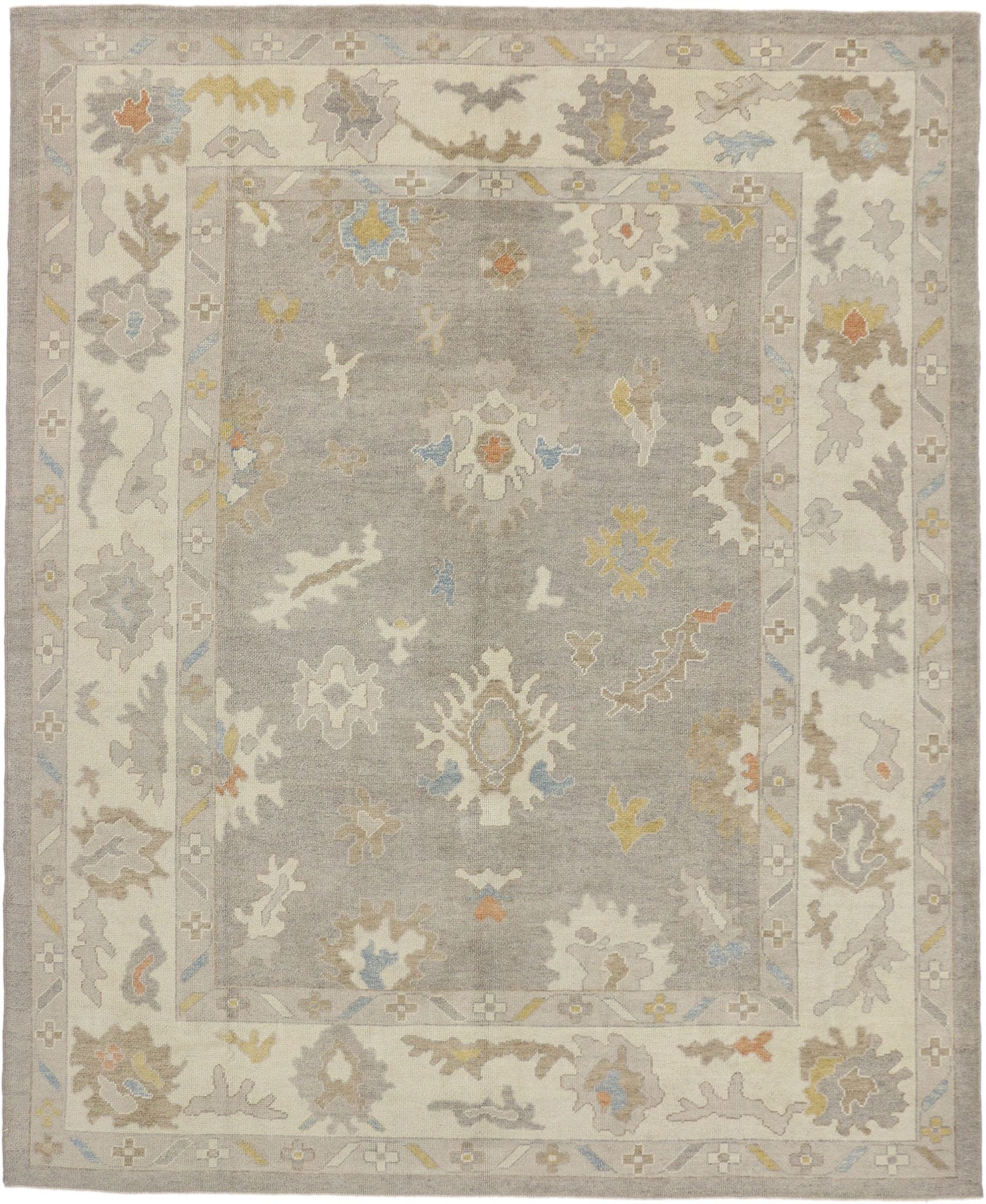 10 x 12 Earth-Tone Turkish Oushak Rug 52355