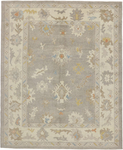 10 x 12 Earth-Tone Turkish Oushak Rug 52355