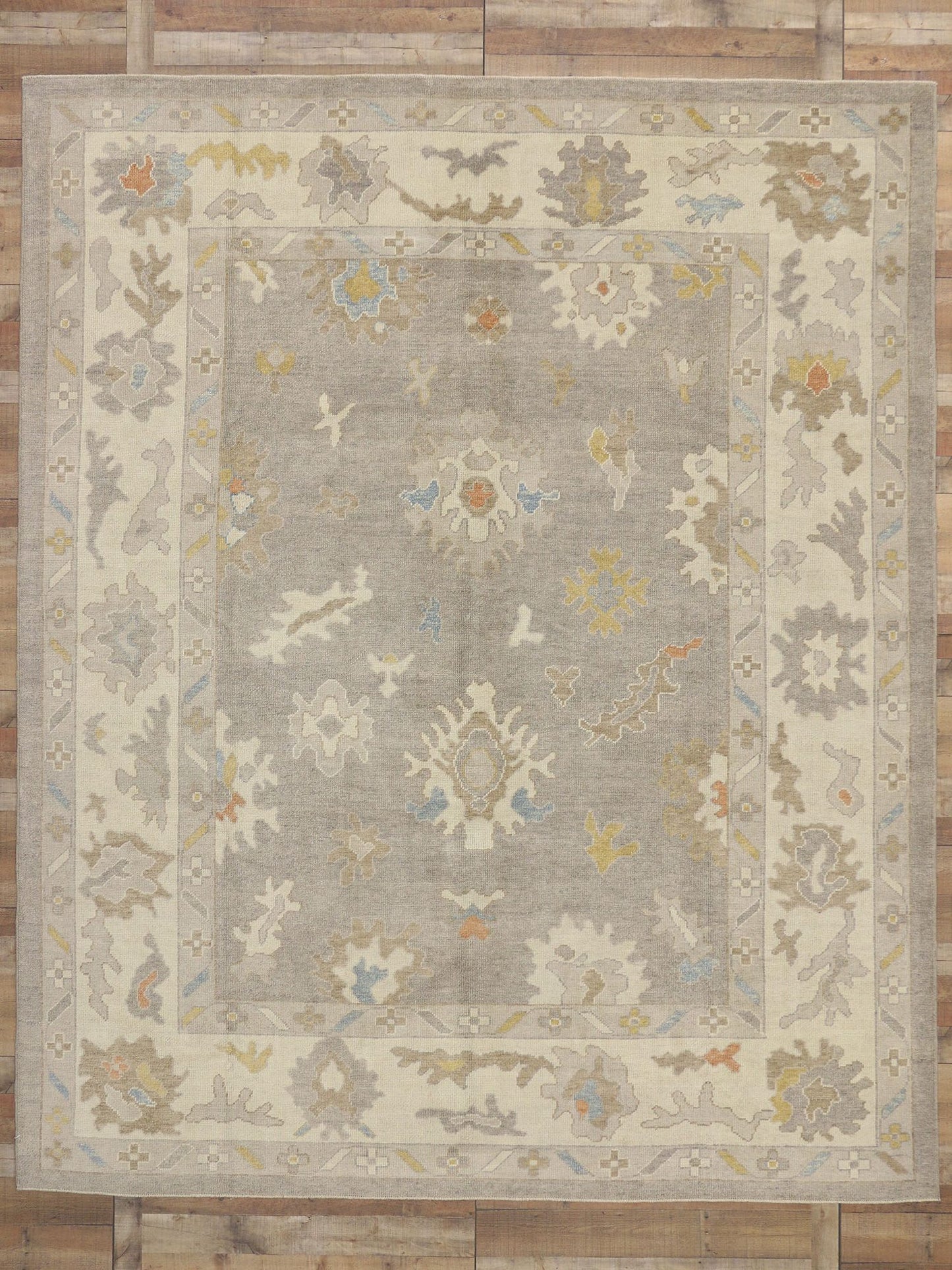 10 x 12 Earth-Tone Turkish Oushak Rug 52355