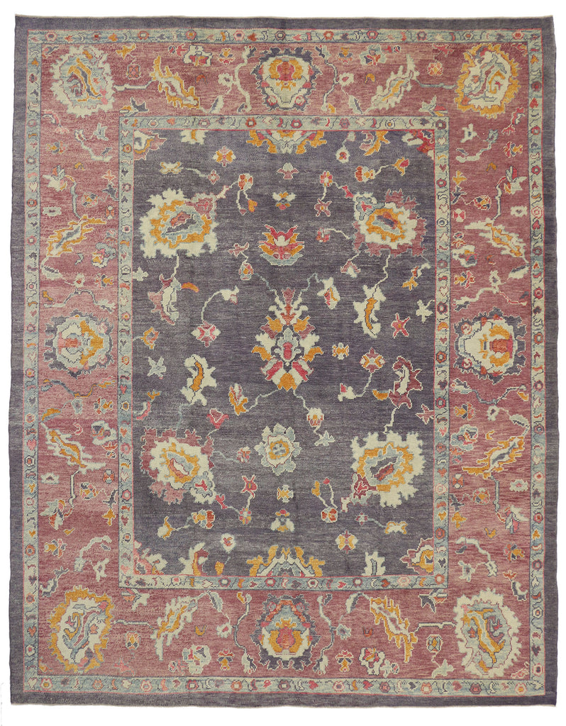 10 x 13 Colorful Turkish Oushak Rug 52241