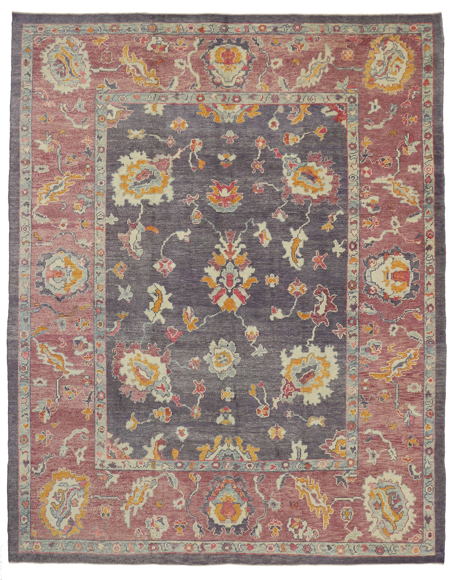 10 x 13 Colorful Turkish Oushak Rug 52241